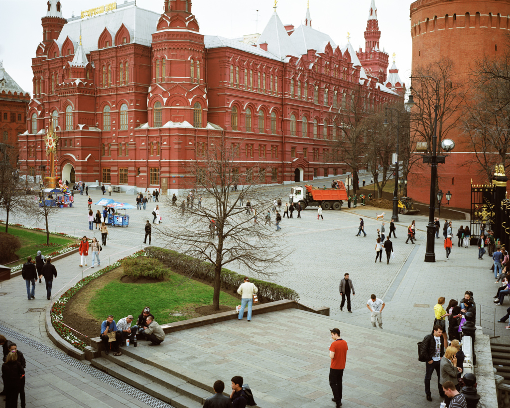 Petr Antonov. Trees, cars, figures of people, assorted barriers (Plate 52: Historical buildings, three kinds of stairs, trees, figures of people, lighting tower (also includes ice cream and souvenir stalls, assorted barriers, utility machinery, flower beds, lawn)